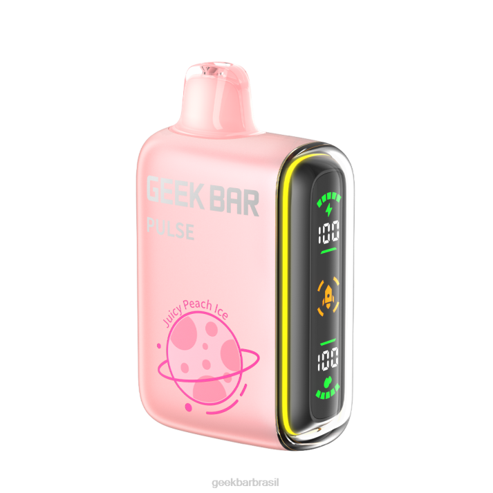 Geek Bar Brasil | Geek Bar Pulse vaporizador descartável de 15k 26B251 suculento gelo de pêssego