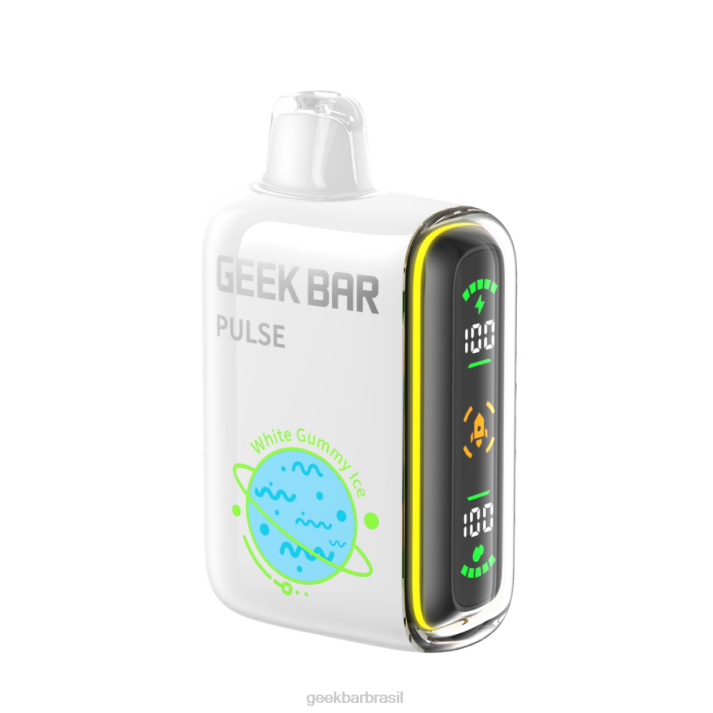 Geek Bar Comprar | Geek Bar Pulse vaporizador descartável de 15k 26B268 gelo de goma branco