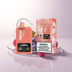 Razz Bar 40000 Mirtilo Gelo - Amor 66 com Tela de Potência e Bobina Mesh 1.0Ohm 2