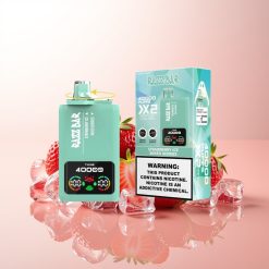 Razz Bar 40000 Morango Gelado - Frutas Vermelhas Misturadas com Tela de Energia e Bobina em Malha 1.0Ohm 2