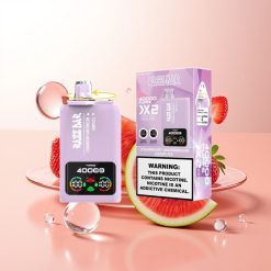 Razz Bar 40000 Morango Melancia - Uva Gelo com Tela de Potência e Bobina Mesh 1.0Ohm 2
