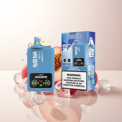 Razz Bar 40000 Pêssego Gelo - Mirtilo Gelo com Tela de Potência e Bobina Mesh 1.0Ohm 2