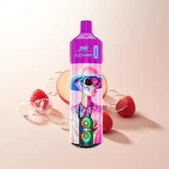 JNR Alien Max 18000 Pêssego Branco Razz - Display LED Inteligente e Carga Rápida Type-C