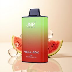 JNR Mega Box 25000 Kiwi Melancia Gelo com 30ml de E-líquido e Carga Rápida Type-C