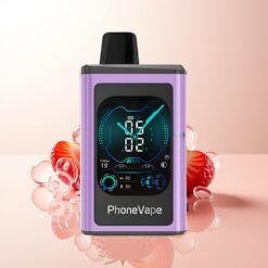 JNR PhoneVape 30000 Morango Gelo Turbo Tela Cheia