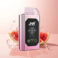 JNR Shisha Hookah Box 20500 Cereja Melancia Congelada com Dual Mesh Coil e Tipo-C Carga Rápida