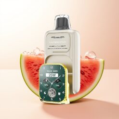 JNR VapeWatch 30000 Melancia Gelo com Dual Mesh Coil e Carga Rápida Type-C