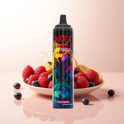 JNR Wolf Niplo 10000 Mixed Berry - Frutas Silvestres com 20ml e Carregamento Rápido Type-C